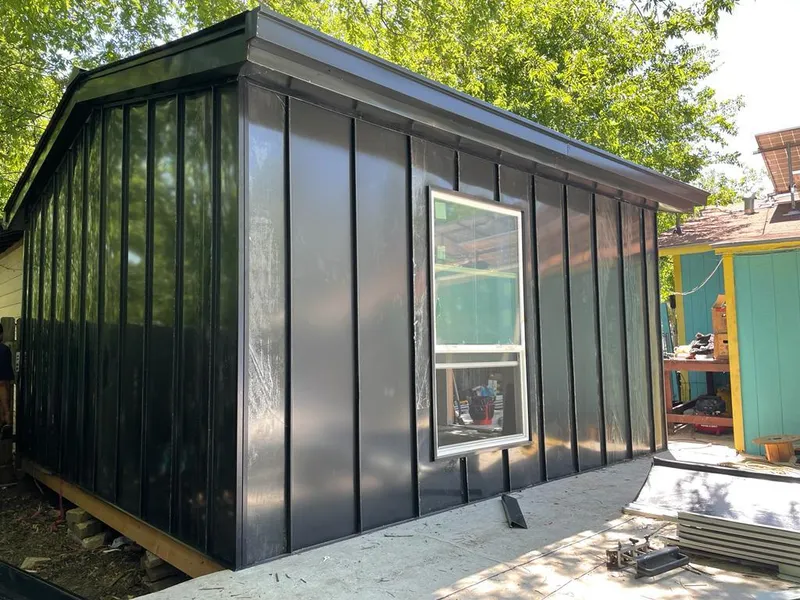 Black standing seam metal wall panels for Metal Roof Installation in Eagle Mountain