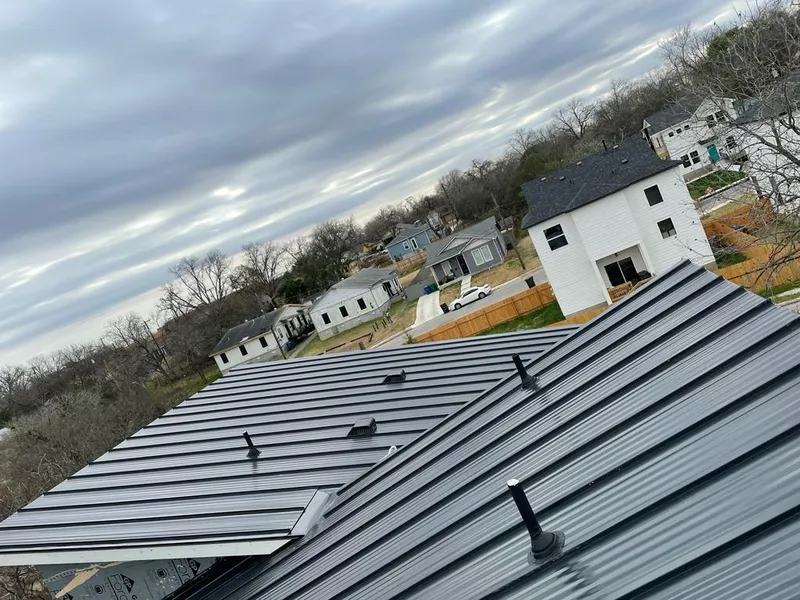 Standing seam metal roof panels with vents for Skylight Repair in Eagle Mountain